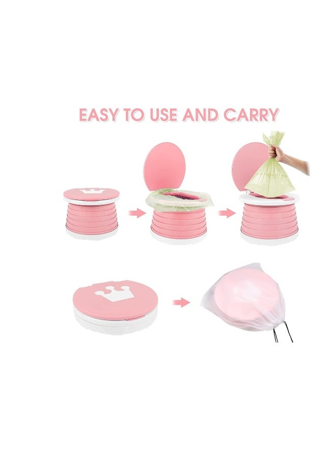 With multifunctional bag portable potty，travel potty seat for toddler，foldable potty seat for toddler travel，Toddlers Training Toilet Seat Emergency Toilet for Car, Camping, Outdoor, indoor