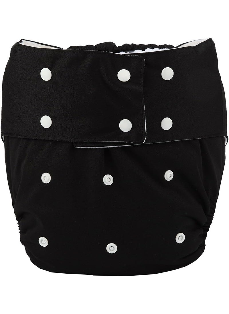 Teen Adult Cloth Diaper Nappy Reusable Washable for Disability Men (Black)