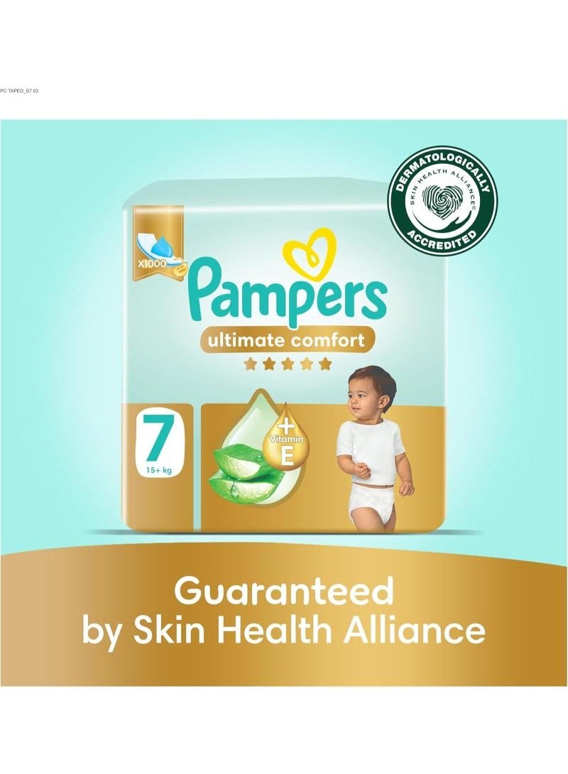 Ultimate Comfort Size 7 15+kg Taped Diapers Lotion Infused With Aloe Vera And Vitamin E Giga Box