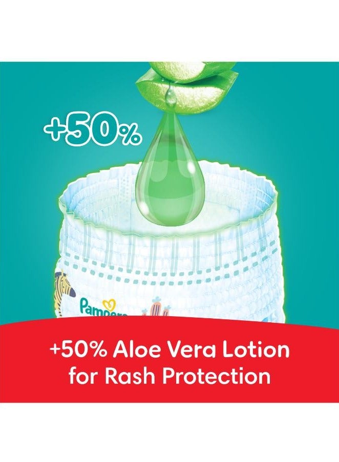 Rash And Leakage Protection Size 7 17+kg Pants Diapers With Aloe Vera Lotion Jumbo Box - 52 Count