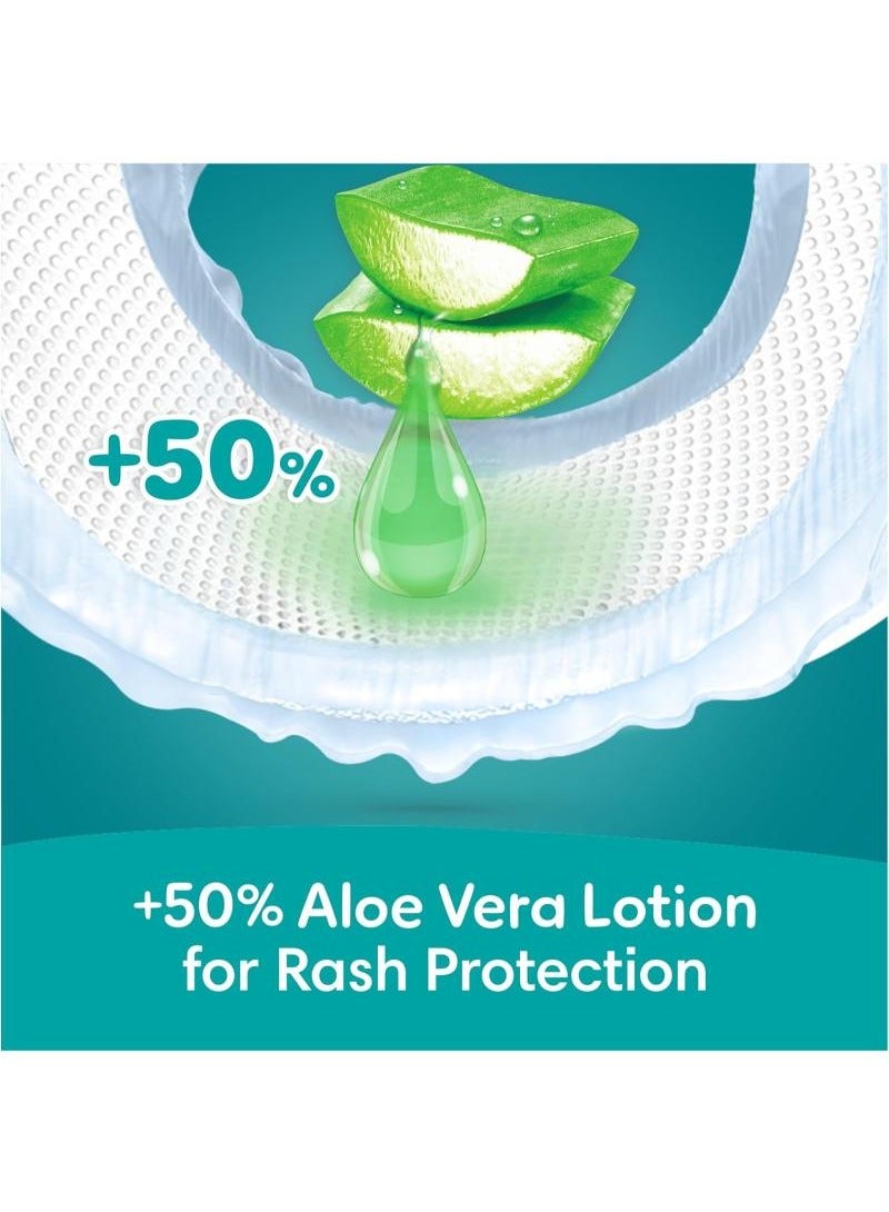 Rash Protection Size 6 13+kg Taped Diapers With Aloe Vera Lotion And 3x Fortified Layers For Leakage Giga Box
