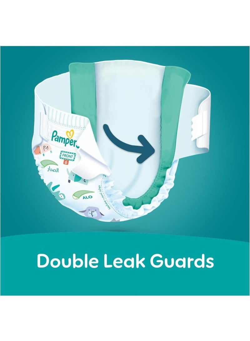 Rash Protection Size 6 13+kg Taped Diapers With Aloe Vera Lotion And 3x Fortified Layers For Leakage Giga Box