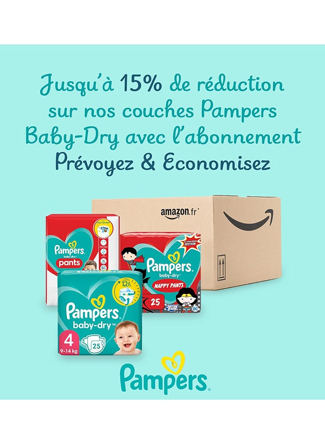 Pack Of 104 Pampers Baby-Dry Nappies/Pants, Size 7, 17 Kg+