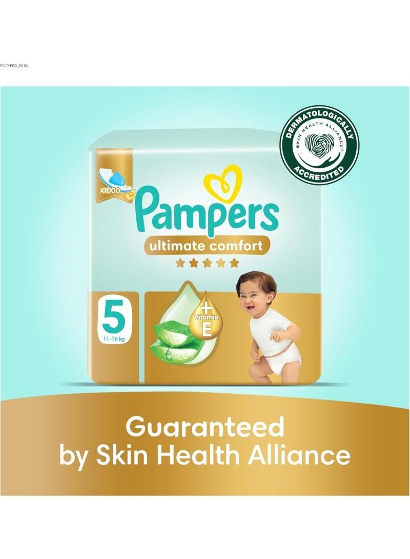 Ultimate Comfort Size 5 11-16kg Taped Diapers Lotion Infused With Aloe Vera And Vitamin E Giga Box