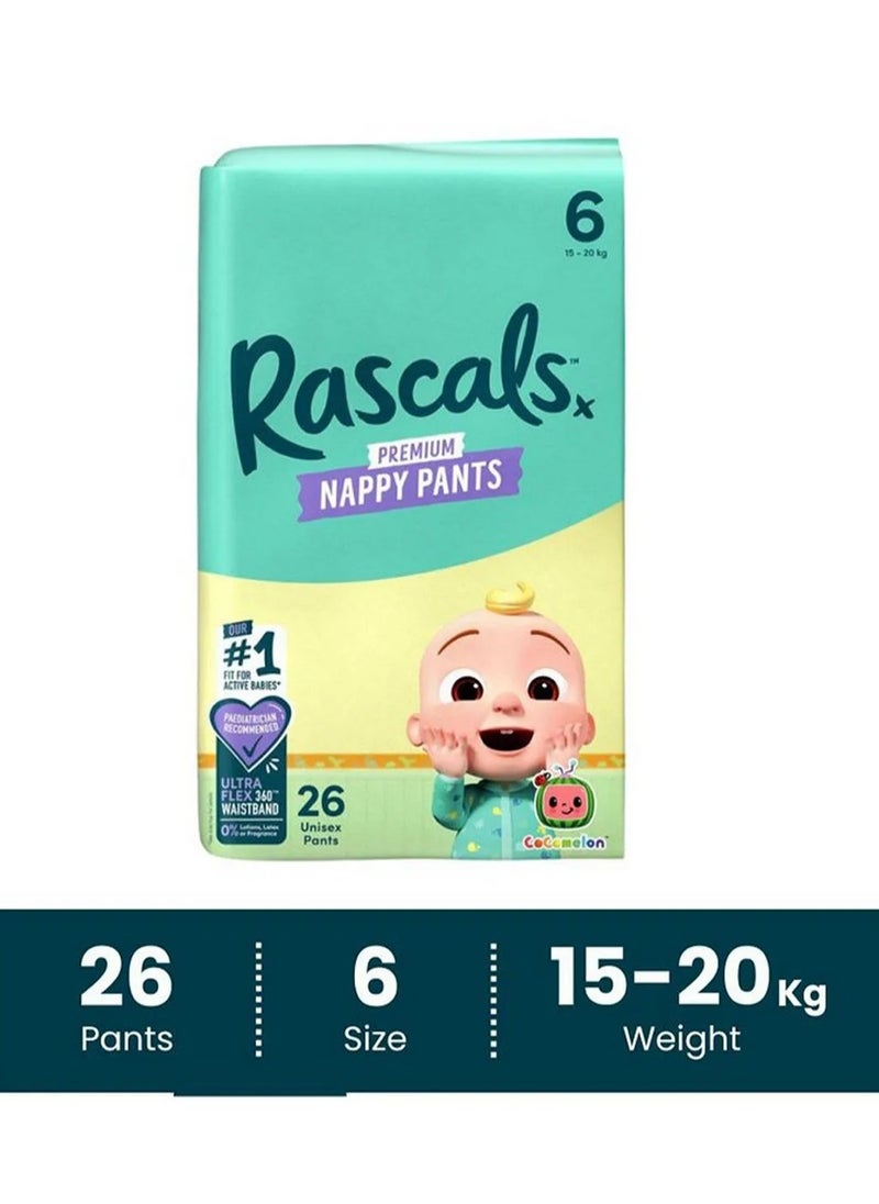 Rascals Premium Edition Training Diaper Pants Size 6 - 26 Pieces
