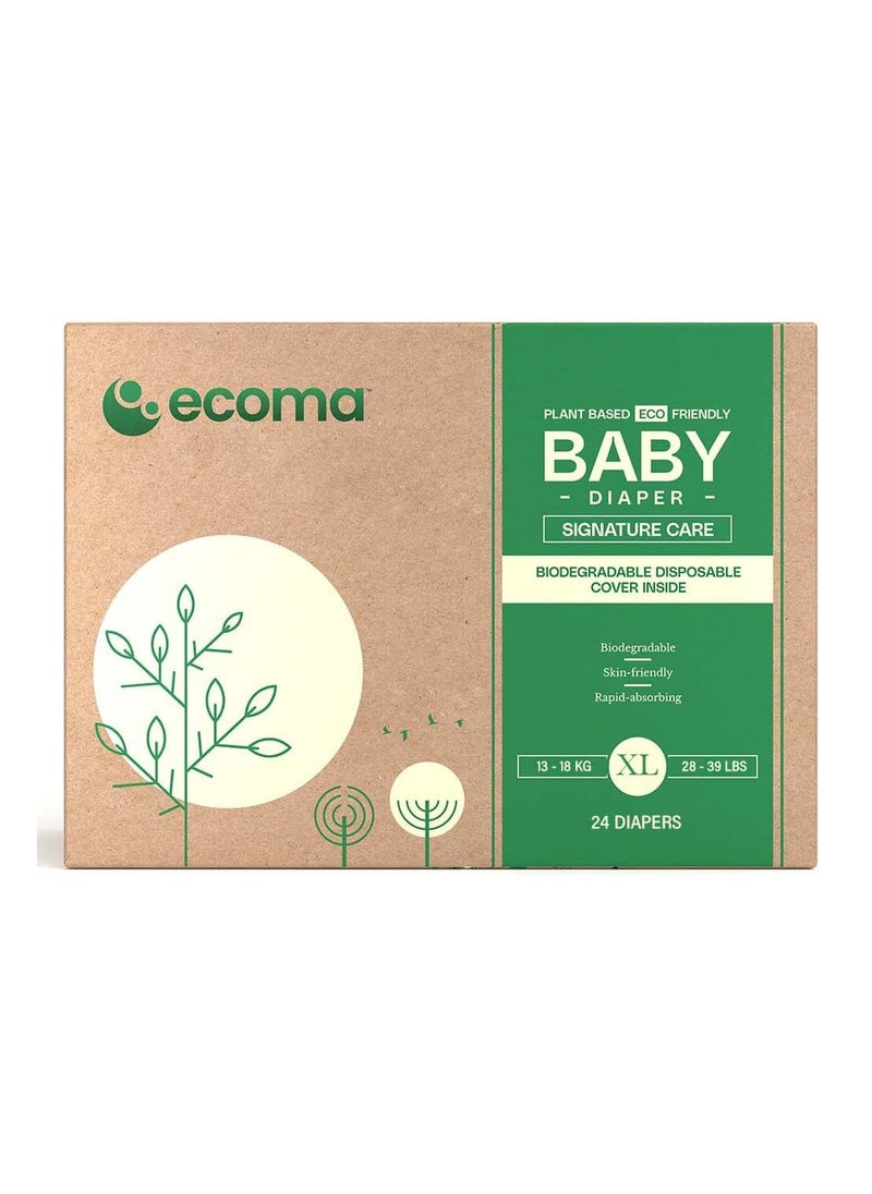 Plant Based, Hypoallergenic Baby Diapers Size 5(13-18Kg), Large | Chemical Free | Day & Overnight | Luxuriously Soft | Suitable for Sensitive Skin | Unscented | Hygienically Sealed | 45% plant based