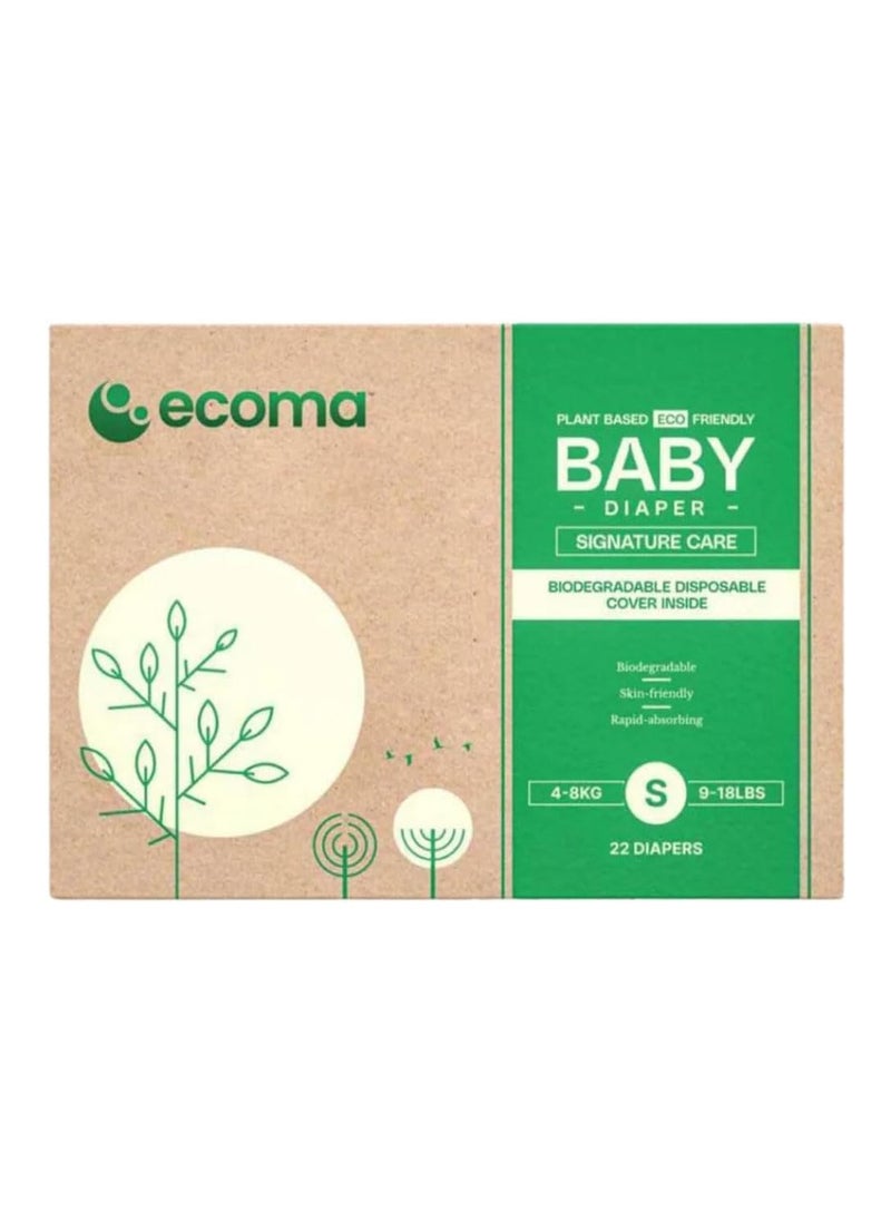 Plant Based, Hypoallergenic Baby Diapers Size 2(4-8Kg), Small | Chemical Free | Day & Overnight | Luxuriously Soft | Suitable for Sensitive Skin | Unscented | Hygienically Sealed | 45% plant based