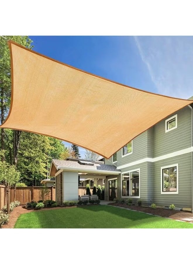 Shade Sail Rectangle UV Block Canopy for Patio Backyard Lawn Garden Outdoor Activities