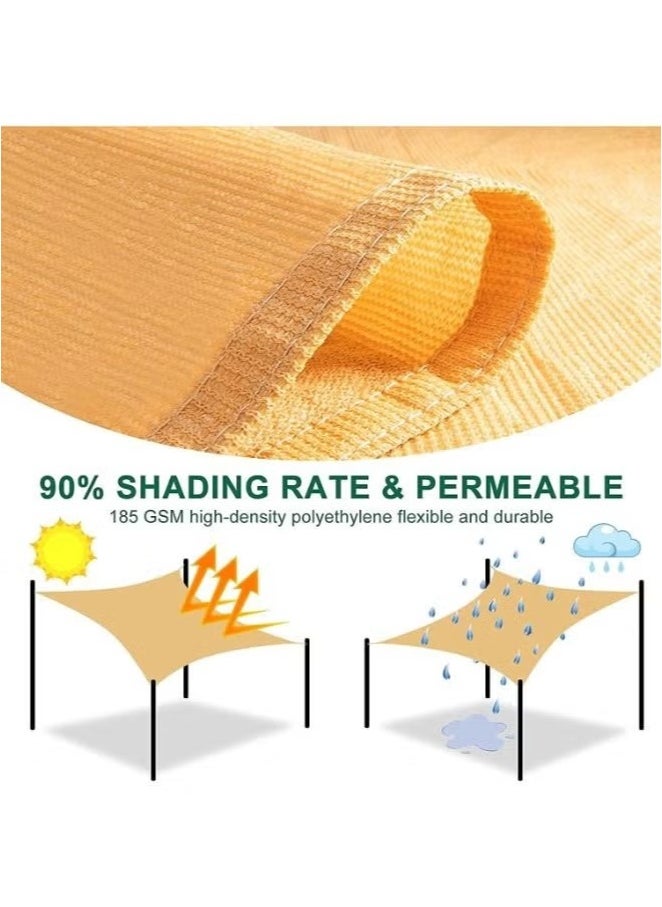 Shade Sail Rectangle UV Block Canopy for Patio Backyard Lawn Garden Outdoor Activities