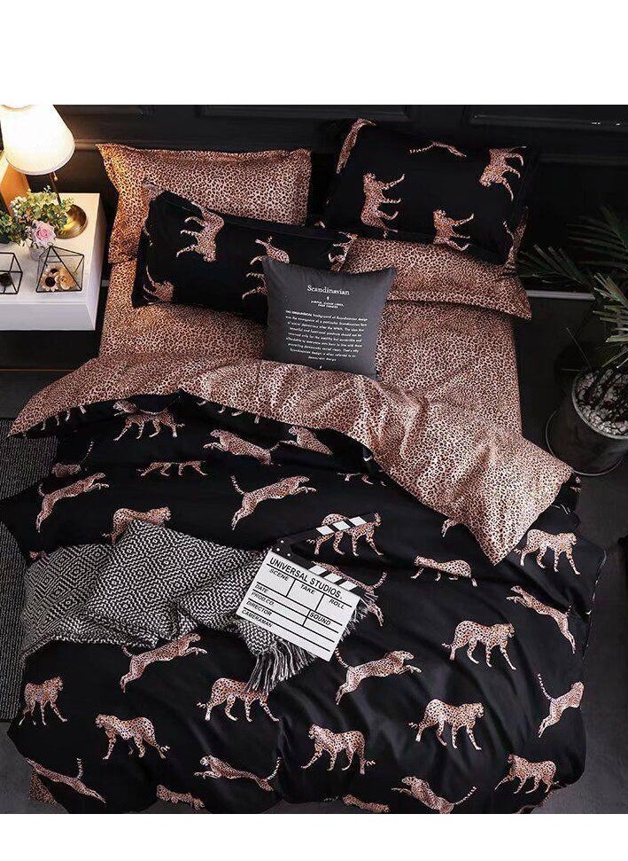 Single Size 4Pcs Comforter  set 160x210cm , fitted sheets size (120x200)+30cm Cotton and polyester  Cartoon character