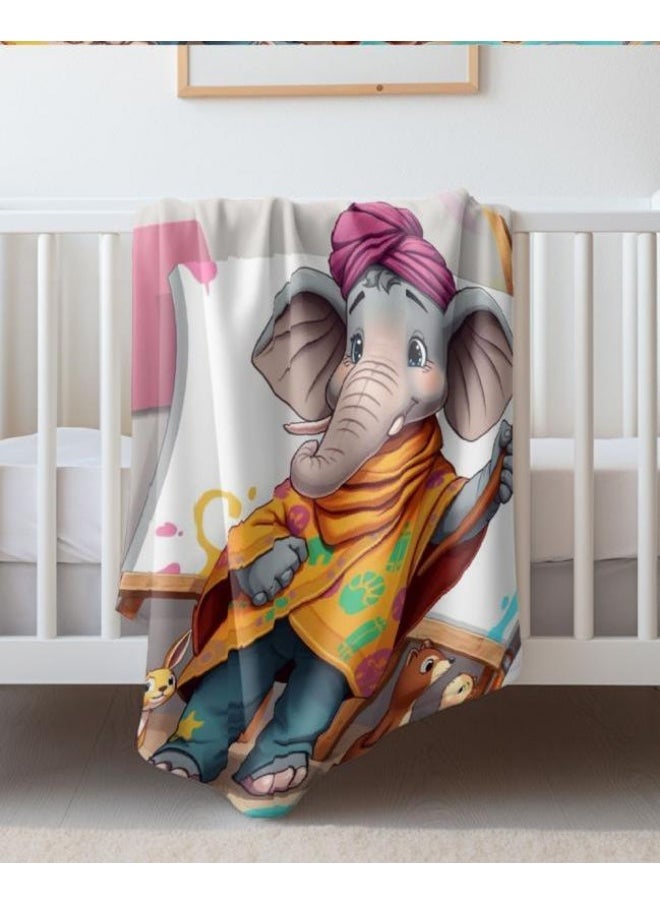 Children's or student cartoon flannel thin blanket (warm and comfortable, suitable for sleep, games) 100cm*150cm - 203