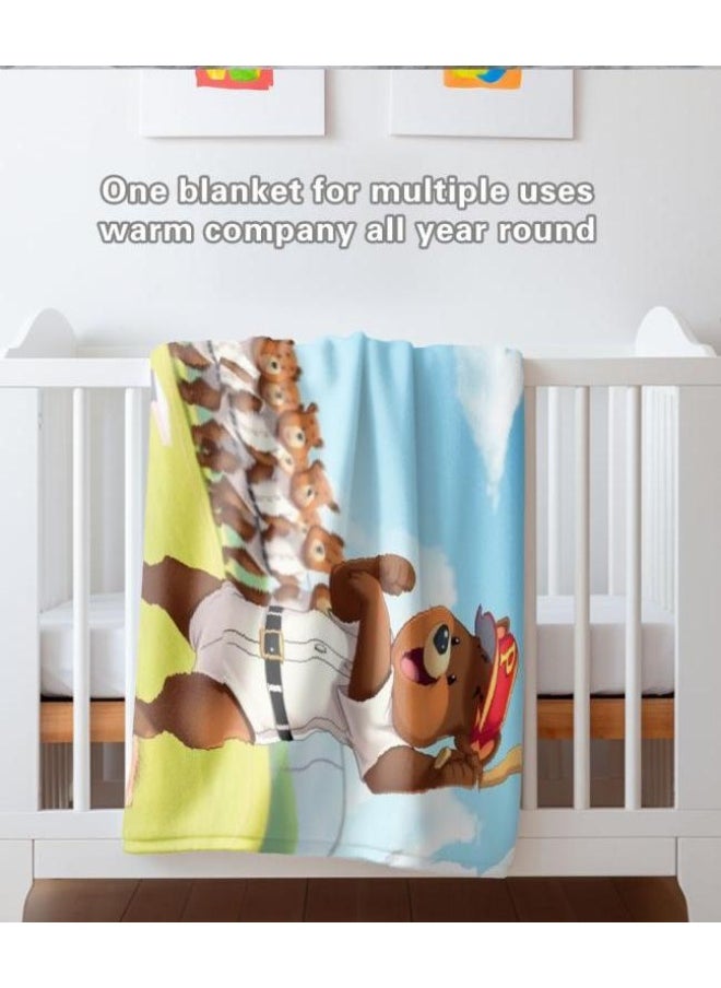 Children's or student cartoon flannel thin blanket (warm and comfortable, suitable for sleep, games) 100cm*150cm - 173