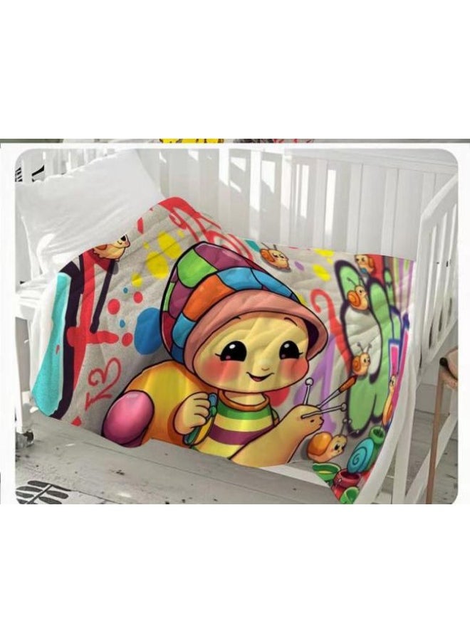 Children's or student cartoon flannel thin blanket (warm and comfortable, suitable for sleep, games) 100cm*150cm - 178