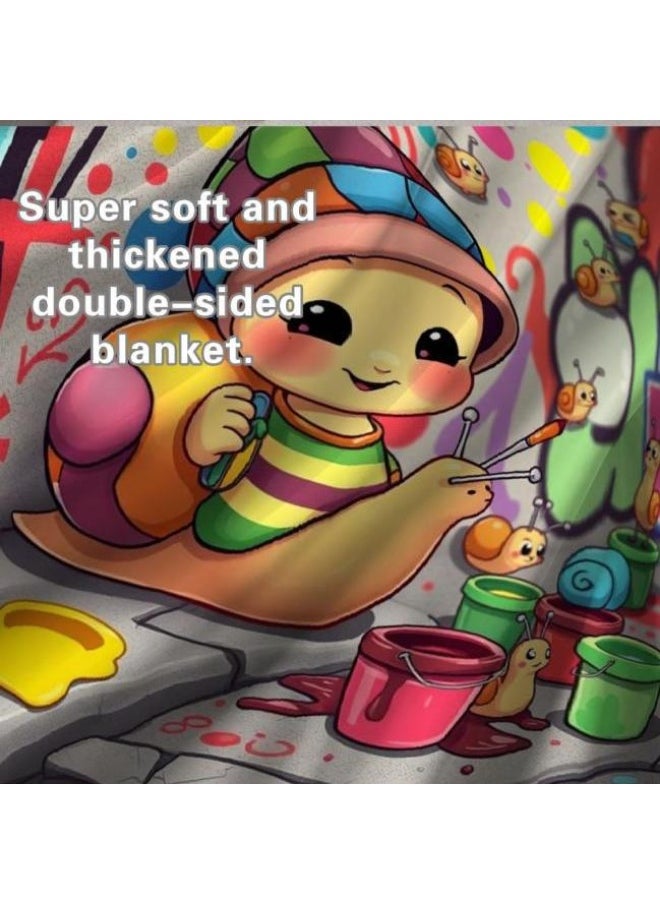 Children's or student cartoon flannel thin blanket (warm and comfortable, suitable for sleep, games) 100cm*150cm - 178