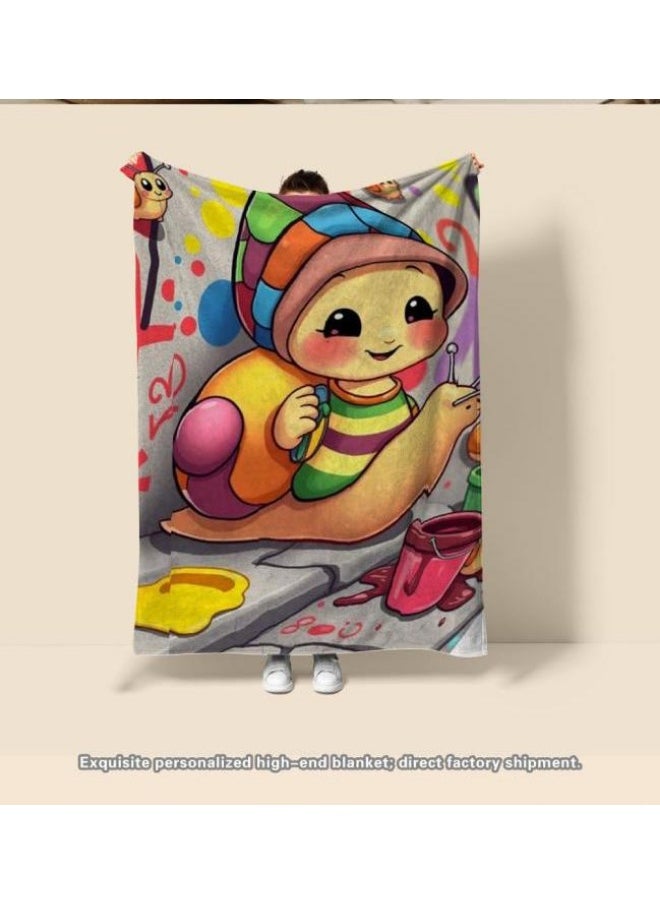 Children's or student cartoon flannel thin blanket (warm and comfortable, suitable for sleep, games) 100cm*150cm - 178