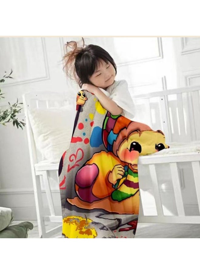 Children's or student cartoon flannel thin blanket (warm and comfortable, suitable for sleep, games) 100cm*150cm - 178