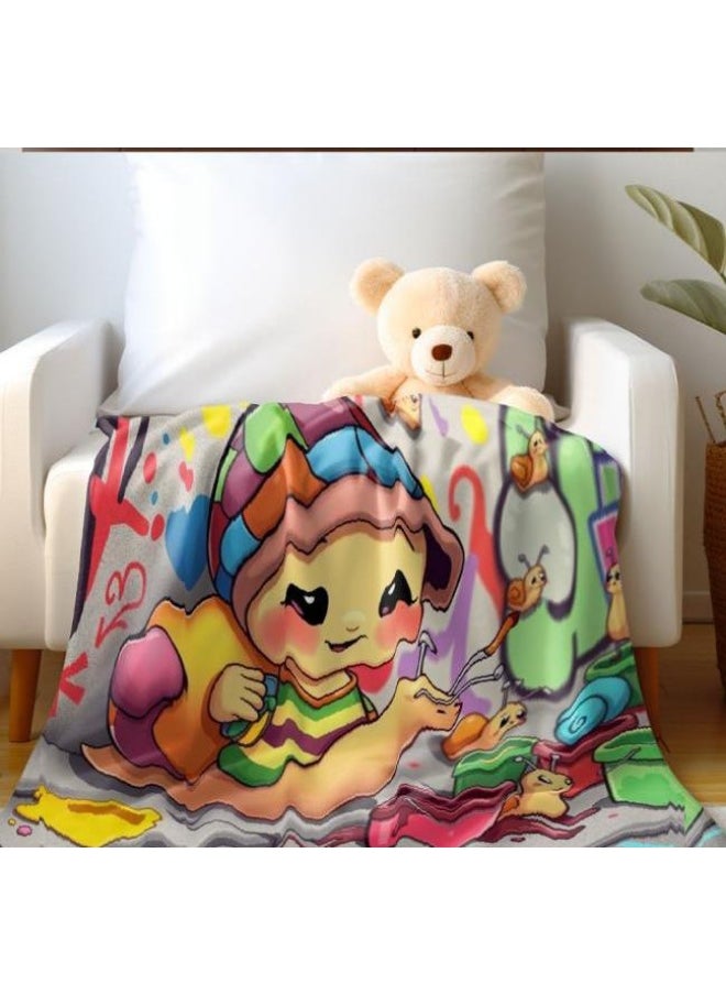 Children's or student cartoon flannel thin blanket (warm and comfortable, suitable for sleep, games) 100cm*150cm - 178
