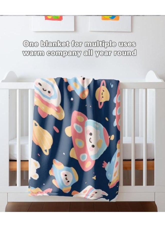 Children's or student cartoon flannel thin blanket (warm and comfortable, suitable for sleep, games) 100cm*150cm