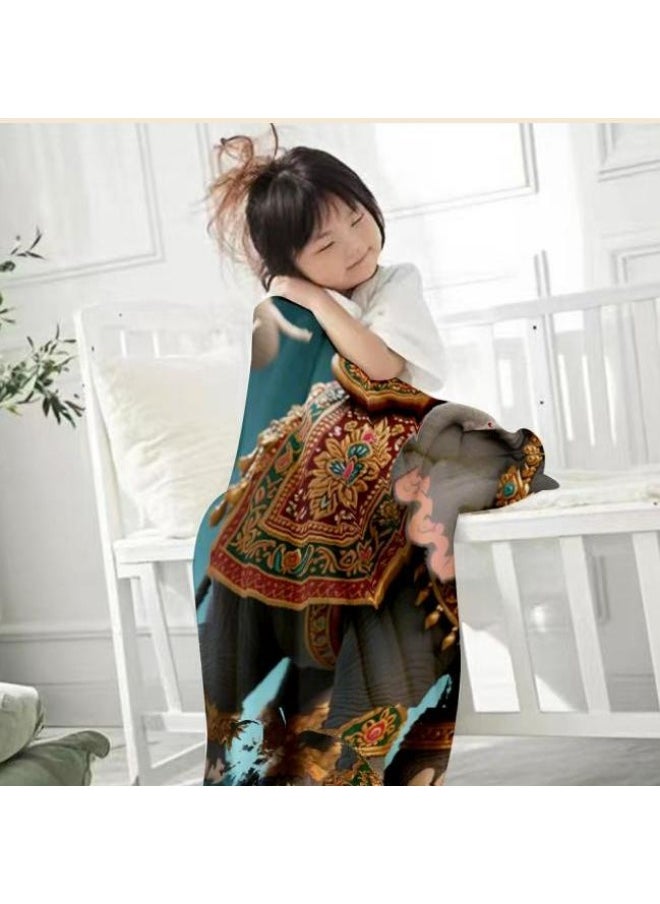 Children's or student cartoon flannel thin blanket (warm and comfortable, suitable for sleep, games) 100cm*150cm - 382