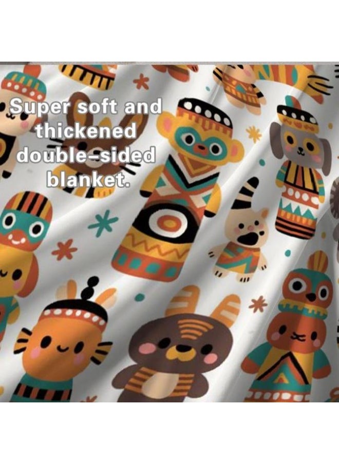 Children's or student cartoon flannel thin blanket (warm and comfortable, suitable for sleep, games) 100cm*150cm