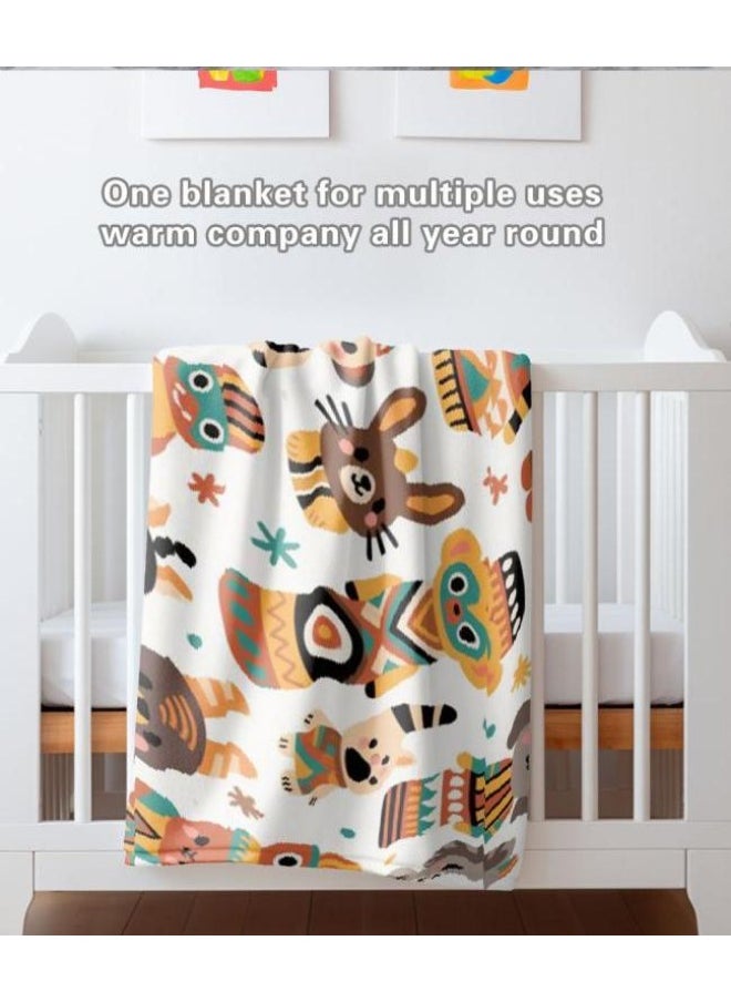 Children's or student cartoon flannel thin blanket (warm and comfortable, suitable for sleep, games) 100cm*150cm