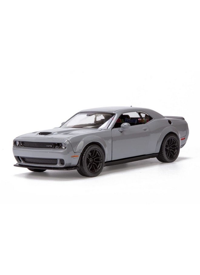 Motormax All Star Toys Exclusive 2018 Dodge Challenger SRT Hellcat Widebody Destroyer Gray 1/24 Diecast Model Car 79350 Grey