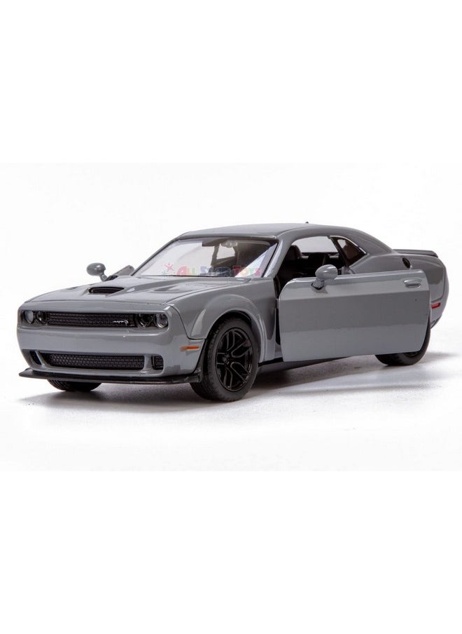 Motormax All Star Toys Exclusive 2018 Dodge Challenger SRT Hellcat Widebody Destroyer Gray 1/24 Diecast Model Car 79350 Grey