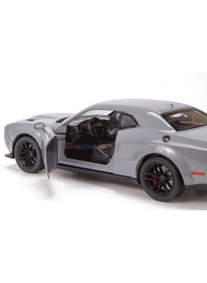 Motormax All Star Toys Exclusive 2018 Dodge Challenger SRT Hellcat Widebody Destroyer Gray 1/24 Diecast Model Car 79350 Grey