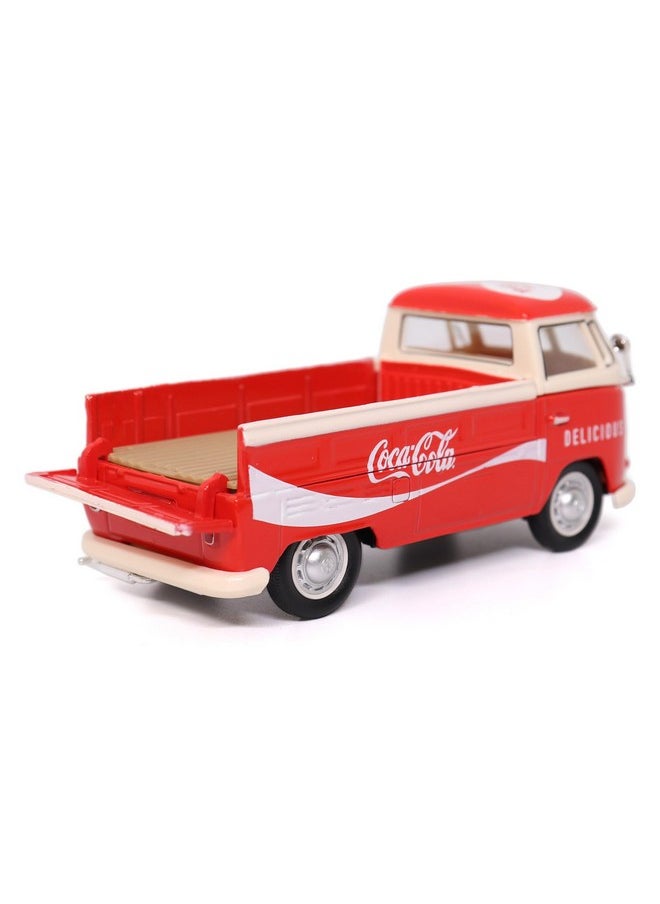 Motor city classics Coca-Cola Diecast Collectible | 1962 Volkswagen Cargo Van Red-White | 1:43 Diecast Scale Model 432201 | Officially Licensed Coca-Cola Diecast