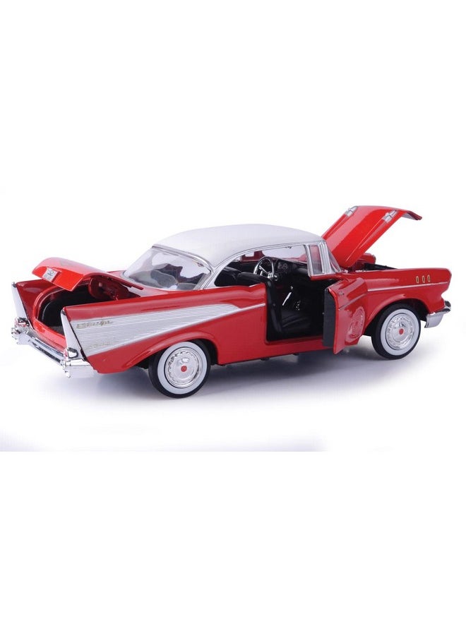 Motormax 1957 Chevy Bel Air Coupe 1/24 Red 73228AC-RD