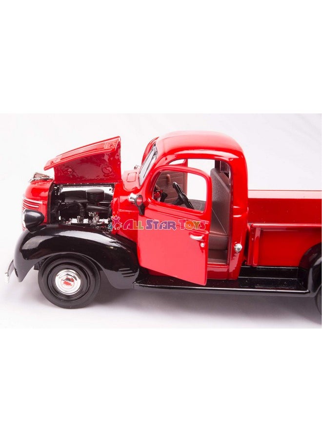 Motormax 73278AC-RD 1: 24 W/B - American Classics - 1941 Plymouth Pickup (/Black), Red