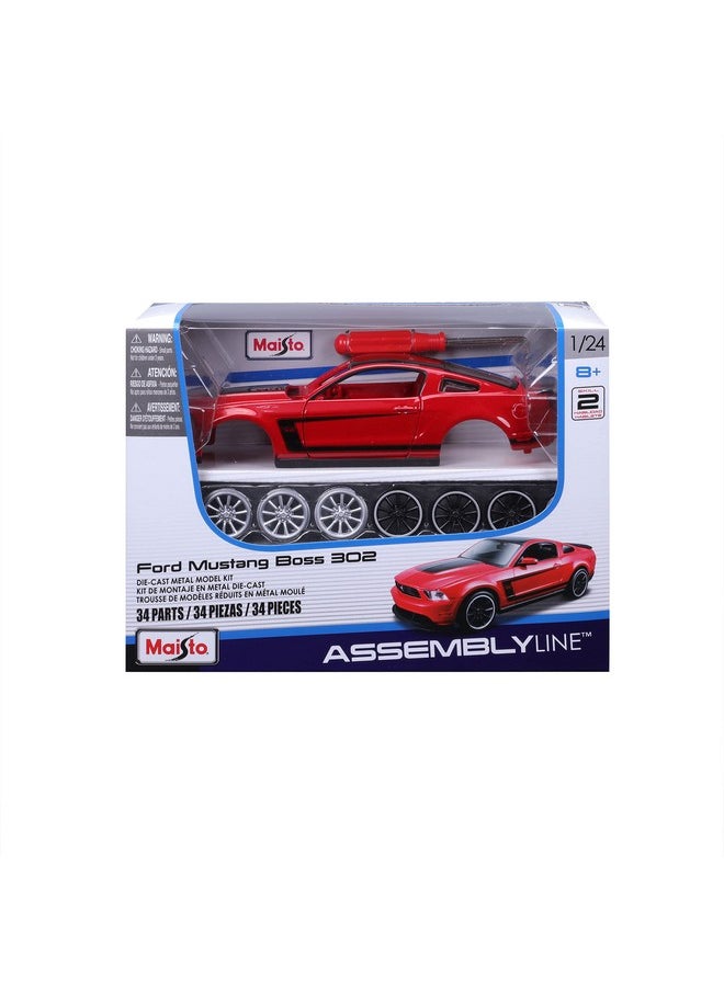 Maisto 1:24 Scale Assembly Line 2012 Ford Mustang Boss 302 Die-Cast Vehicle (Colors May Vary), Small