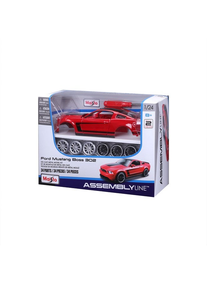 Maisto 1:24 Scale Assembly Line 2012 Ford Mustang Boss 302 Die-Cast Vehicle (Colors May Vary), Small