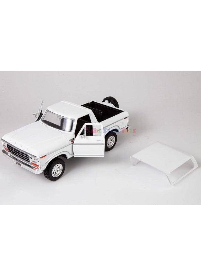 1978 Ford Bronco 1:24 Diecast Model Car White SUV SUT Truck Motormax All Star Toys Exclusive 79371