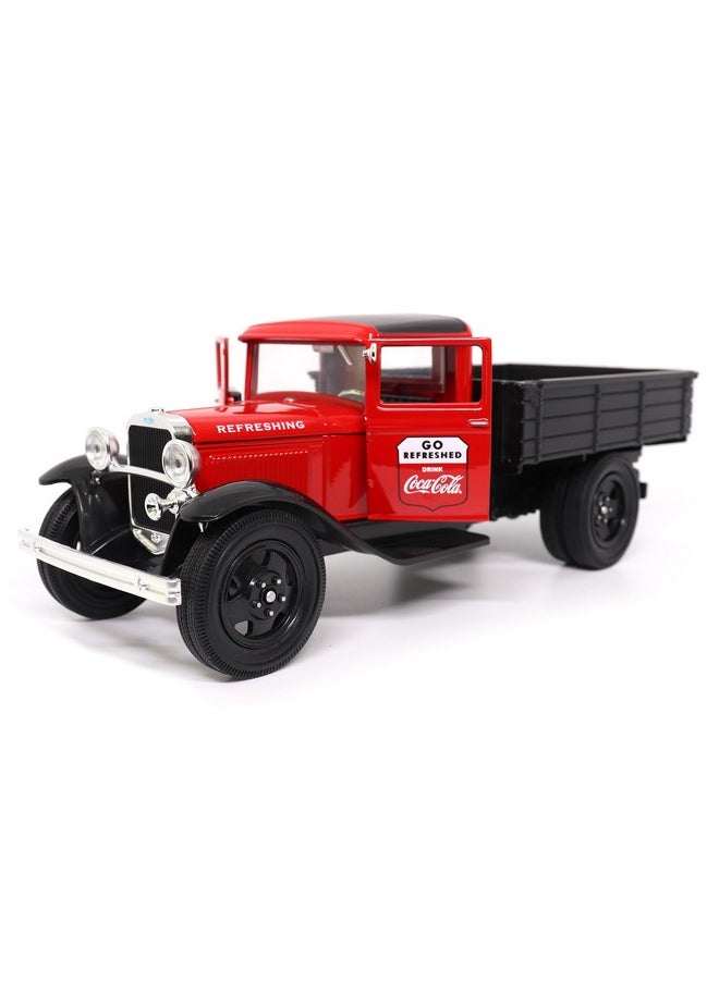 Motor city classics Coca-Cola Diecast Collectible | 1931 Ford Model AA (Red Version) | 1:24 Diecast Scale Model 424022 | Officially Licensed Coca-Cola Diecast
