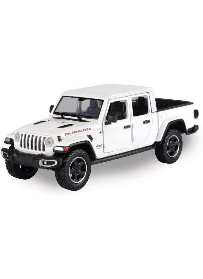 2021 Gladiator Rubicon (Closed Top) Pickup Truck White 1/24-1/27 Diecast Model Car by Motormax 79368