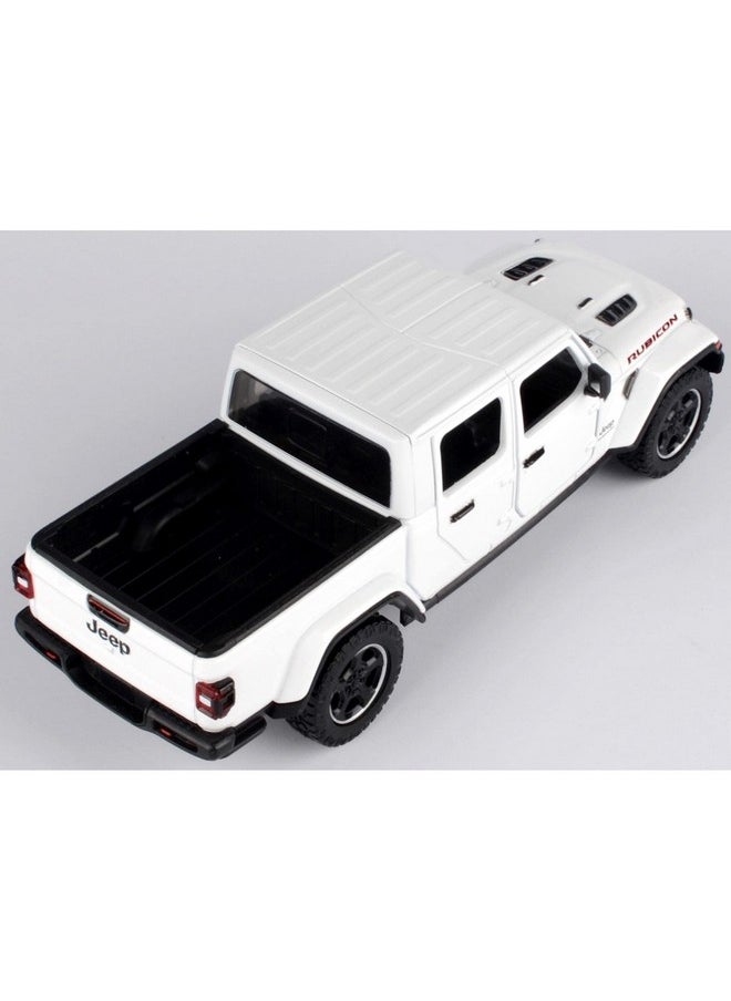 2021 Gladiator Rubicon (Closed Top) Pickup Truck White 1/24-1/27 Diecast Model Car by Motormax 79368