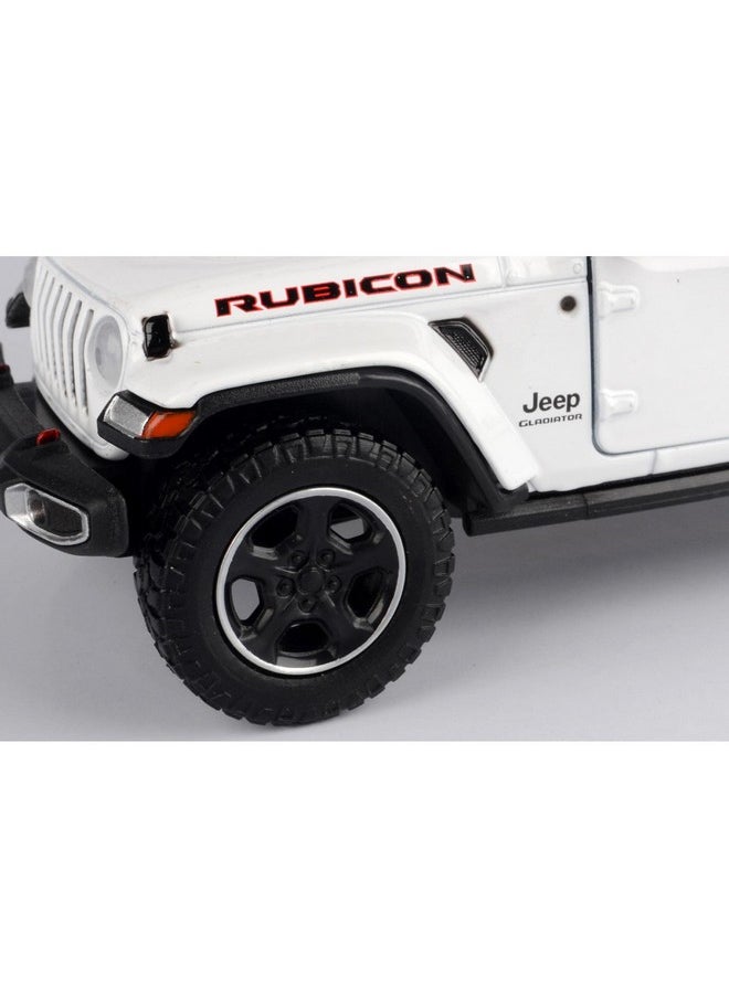 2021 Gladiator Rubicon (Closed Top) Pickup Truck White 1/24-1/27 Diecast Model Car by Motormax 79368