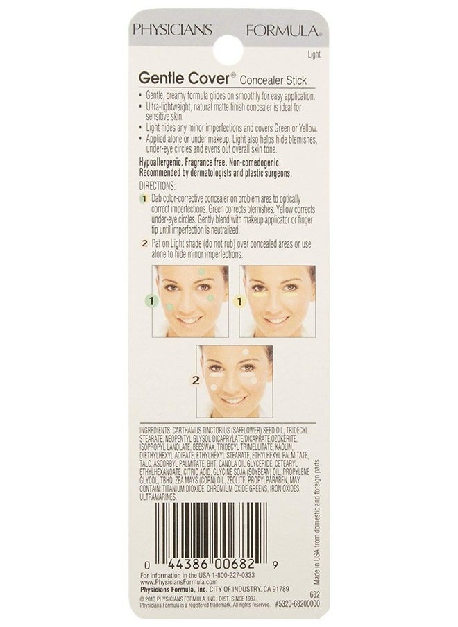 Physicians Formula Gentle Full Coverage Concealer, Light Cover Concealer Stick, Eyes, Face, Dermatologist Tested (Packaging May Vary)