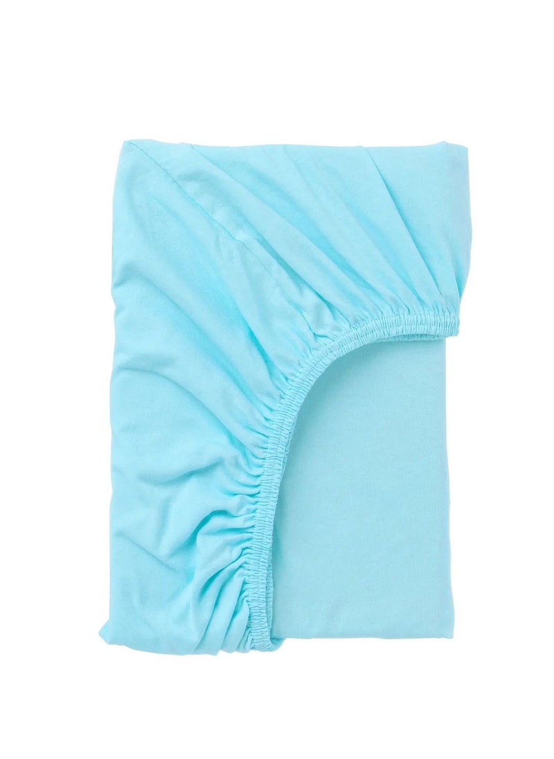 Fitted sheet, blue, 80x130 cm