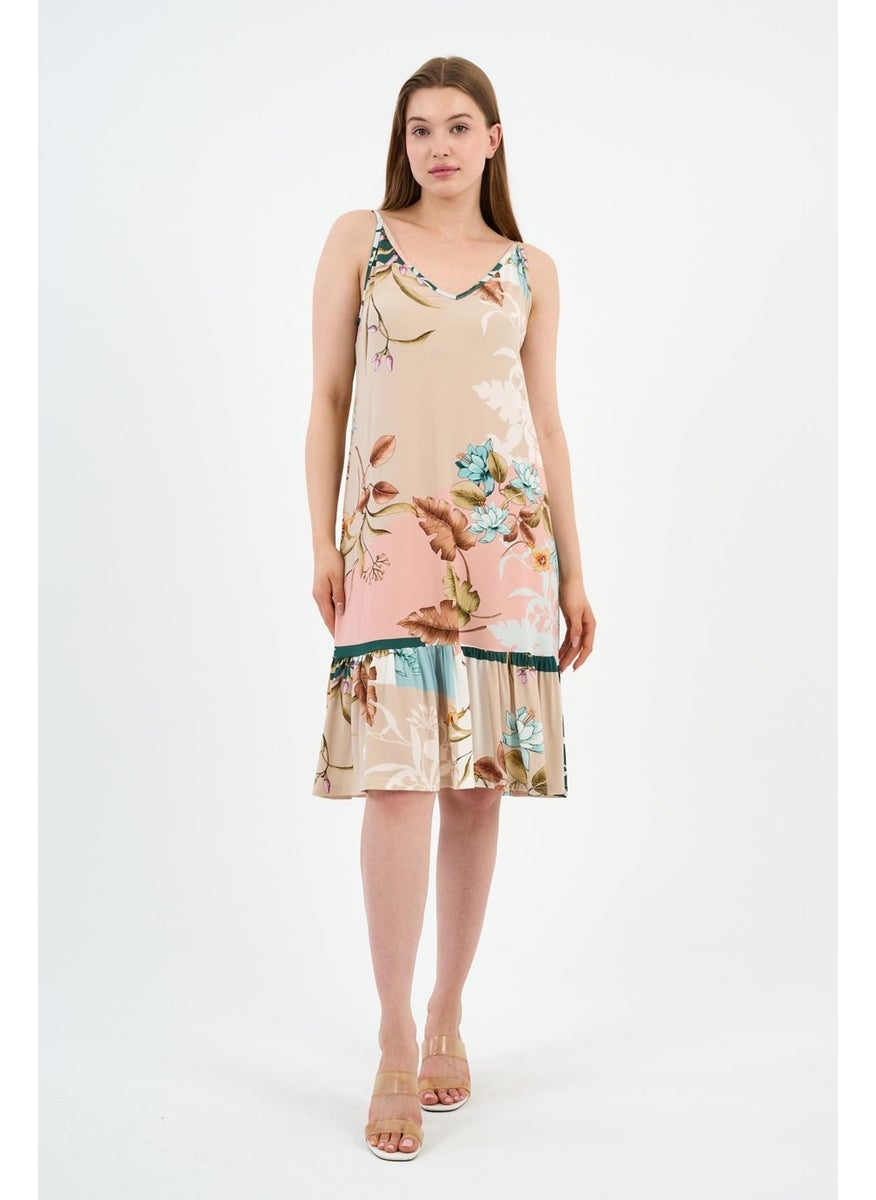 Strapless Flounce Dress with Tie Detail (B24-425-01)