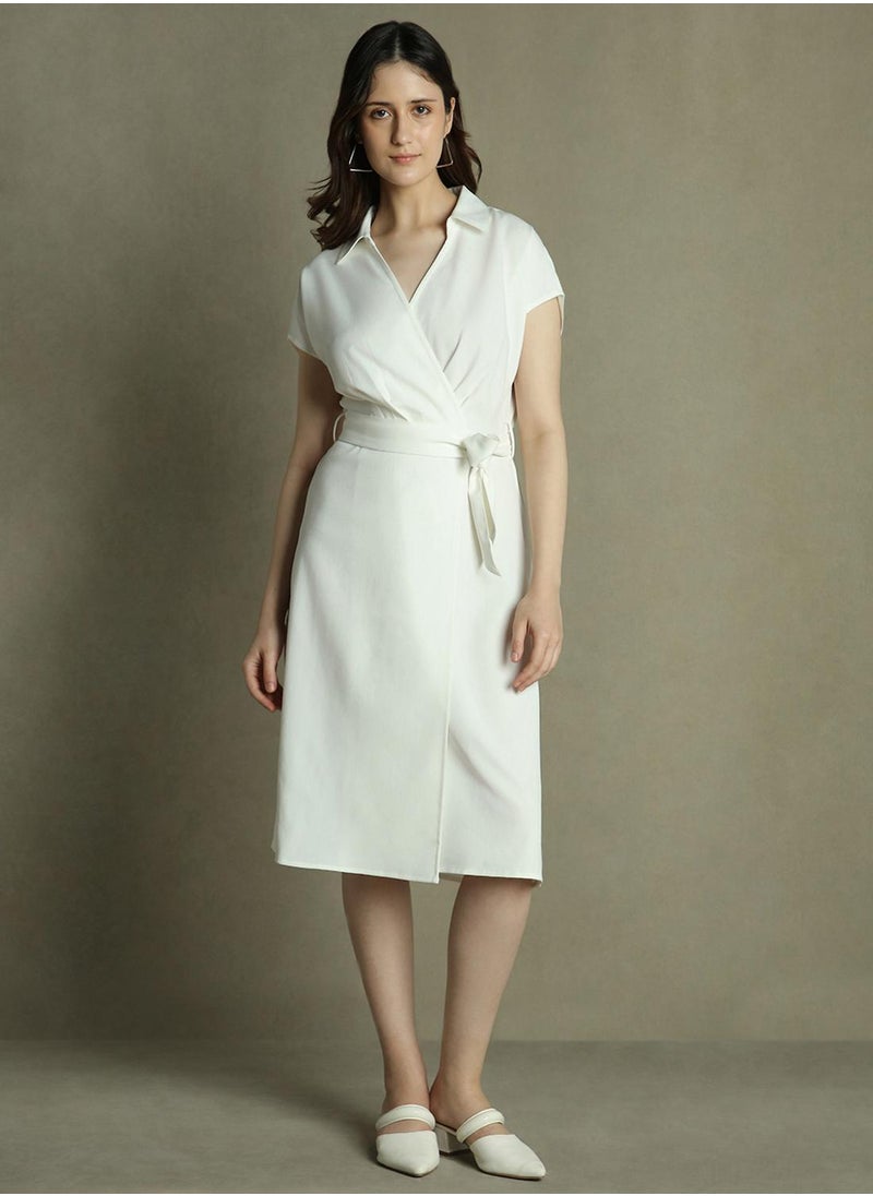 Ivory Wrap Dress
