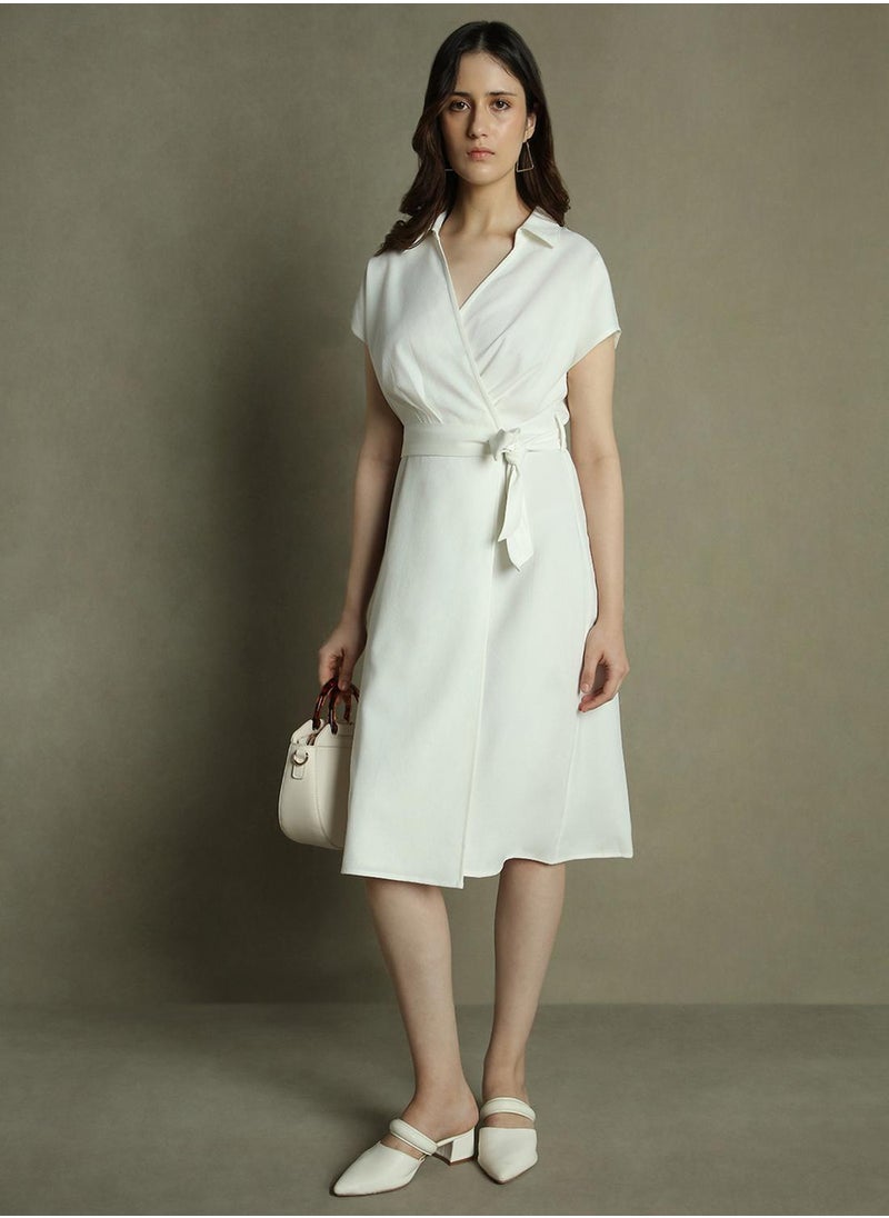 Ivory Wrap Dress