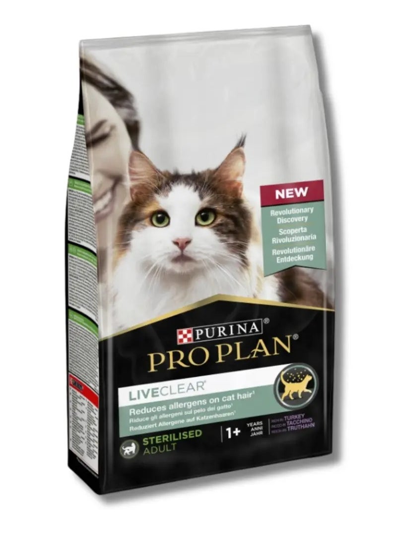 PRO PLAN LIVECLEAR STERILISED ADULT TURKEY DRY CAT FOOD 2.8KG