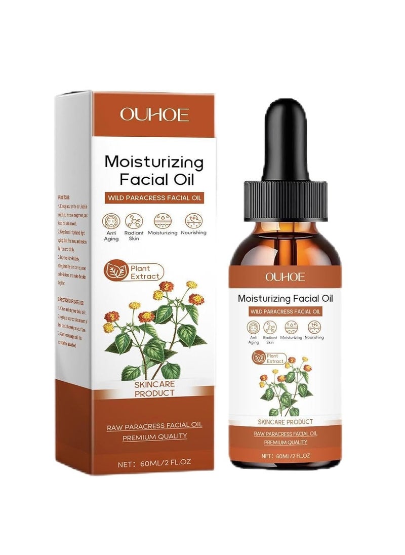 Paracress Facial Oil, 100% Pure Organic Paracress Facial Oil, Anti-Aging Moisturizing Essential with Spilanthes Acmella Oleracea Flower & MCT for Wrinkle Reduction Hydration, Brightening