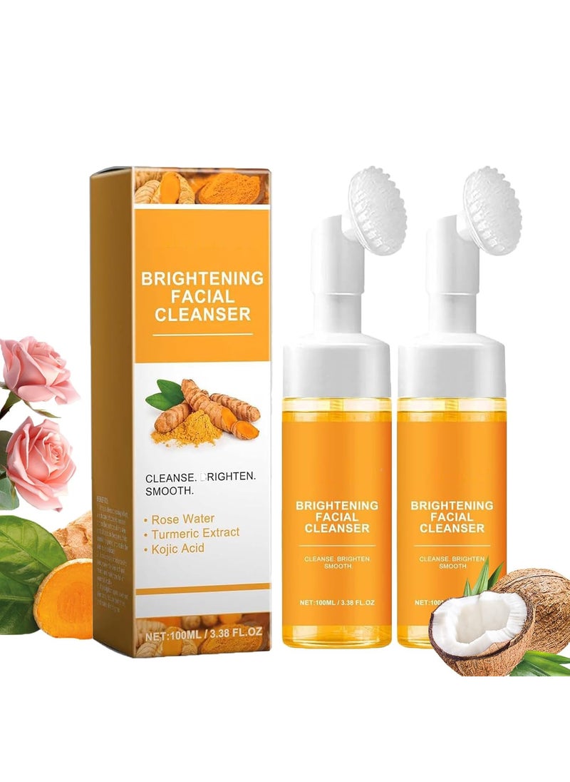 Turmeric Face Wash,Turmeric Facial Cleanser, Turmeric Facial Wash,Turmeric Foaming Cleanser for All Skin Types(2pcs)