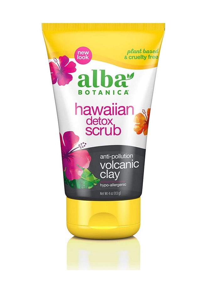 Alba Botanica Hawaiian Detox Scrub, Anti-Pollution Volcanic Clay, 4 Oz