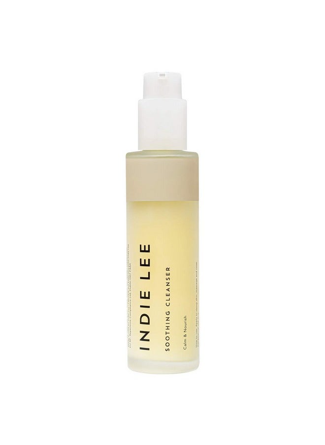 Indie Lee Soothing Facial Cleanser - Moisturizing Face Wash + Makeup Remover for Sensitive Skin - Plump, Hydrate + Calm Redness with Rose Damascena + Chamomile Oil for Skin (125ml)