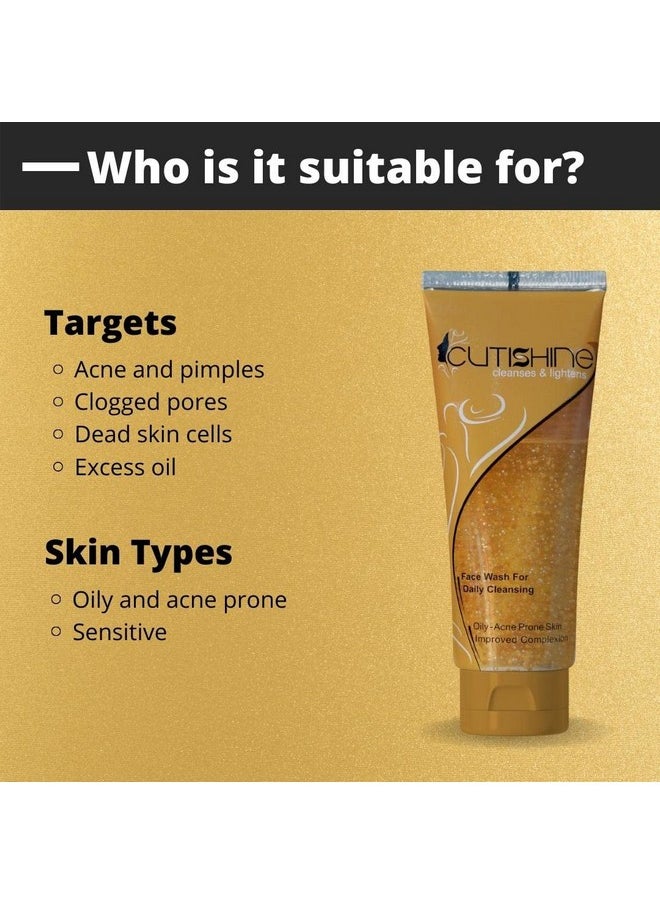 Ethiglo Cutishine Anti Acne Face Wash, 140ml (Pack of 2)
