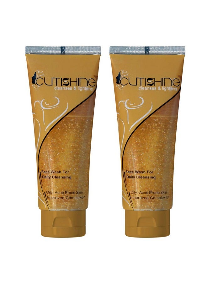 Ethiglo Cutishine Anti Acne Face Wash, 140ml (Pack of 2)